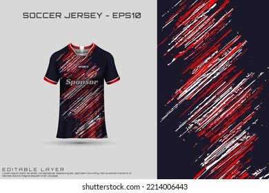 Sports jersey and t-shirt template sports jersey design vector. Sports design for football, racing, gaming jersey. Vector.