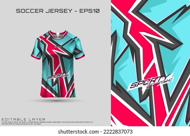 Sports jersey and t-shirt template sports jersey design vector. Sports design for football, racing, gaming jersey. Vector.