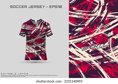 Sports jersey and t-shirt template sports jersey design vector. Sports design for football, racing, gaming jersey. Vector.