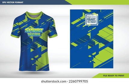Sports jersey and t-shirt template sports jersey design vector mockup. Sports design for football, racing, gaming jersey. Vector