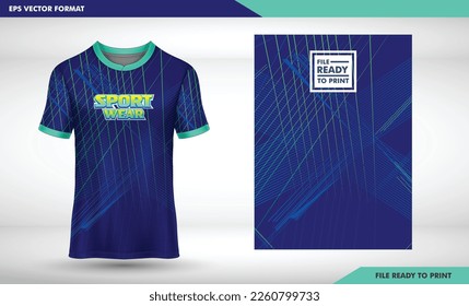 Sports jersey and t-shirt template sports jersey design vector mockup. Sports design for football, racing, gaming jersey. Vector