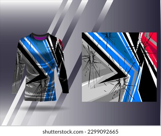 Sports jersey and tshirt template sports design for football racing gaming jersey vector