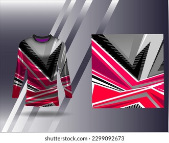 Sports jersey and tshirt template sports design for football racing gaming jersey vector