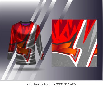 Sports jersey and tshirt template sports design for football racing gaming jersey vector