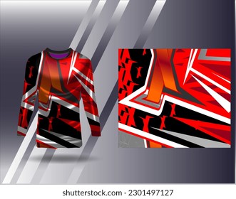 Sports jersey and tshirt template sports design for football racing gaming jersey vector