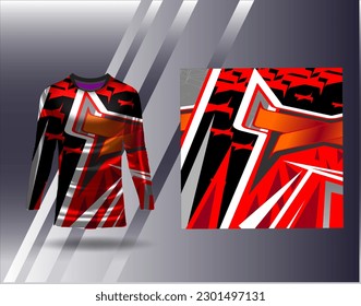 Sports jersey and tshirt template sports design for football racing gaming jersey vector