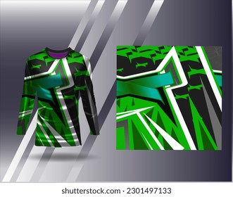 Sports jersey and tshirt template sports design for football racing gaming jersey vector