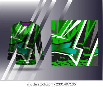 Sports jersey and tshirt template sports design for football racing gaming jersey vector