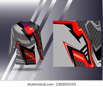 Sports jersey and tshirt template sports design for football racing gaming jersey vector