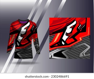 Sports jersey and tshirt template sports design for football racing gaming jersey vector