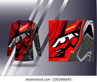 Sports jersey and tshirt template sports design for football racing gaming jersey vector