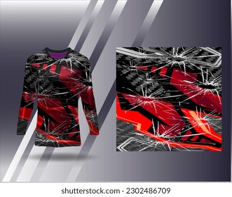 Sports jersey and tshirt template sports design for football racing gaming jersey vector