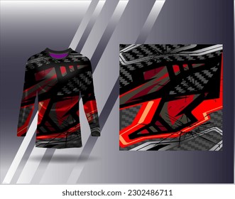 Sports jersey and tshirt template sports design for football racing gaming jersey vector