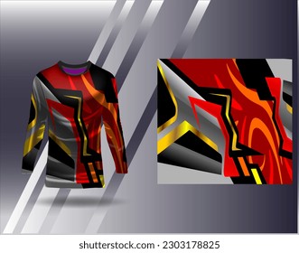 Sports jersey and tshirt template sports design for football racing gaming jersey vector