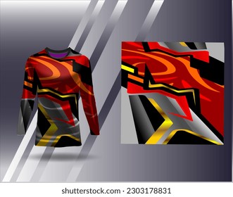 Sports jersey and tshirt template sports design for football racing gaming jersey vector