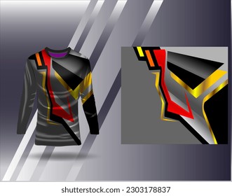 Sports jersey and tshirt template sports design for football racing gaming jersey vector
