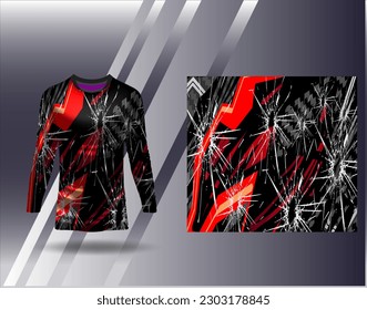 Sports jersey and tshirt template sports design for football racing gaming jersey vector