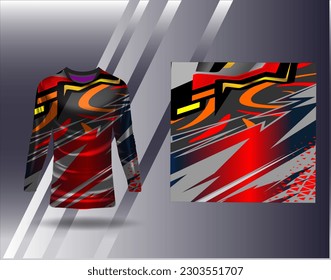 Sports jersey and tshirt template sports design for football racing gaming jersey vector