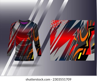 Sports jersey and tshirt template sports design for football racing gaming jersey vector