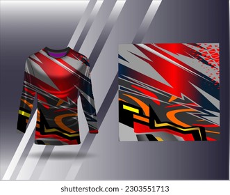 Sports jersey and tshirt template sports design for football racing gaming jersey vector