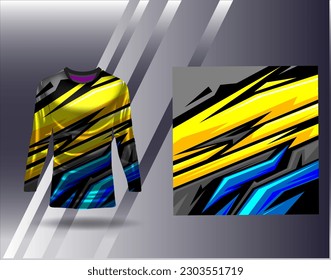 Sports jersey and tshirt template sports design for football racing gaming jersey vector