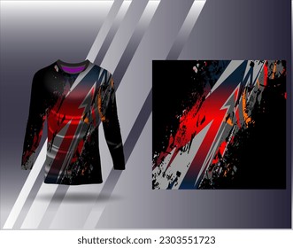 Sports jersey and tshirt template sports design for football racing gaming jersey vector