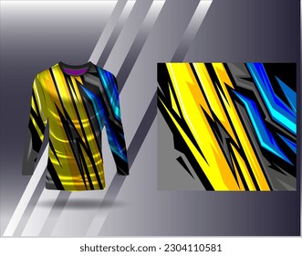Sports jersey and tshirt template sports design for football racing gaming jersey vector