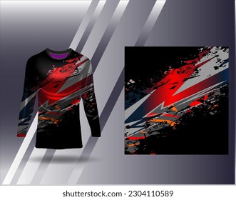 Sports jersey and tshirt template sports design for football racing gaming jersey vector