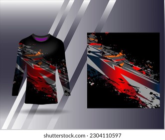 Sports jersey and tshirt template sports design for football racing gaming jersey vector