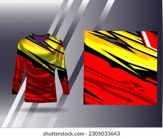Sports jersey and tshirt template sports design for football racing gaming jersey vector