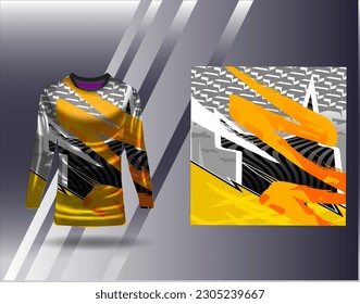 Sports jersey and tshirt template sports design for football racing gaming jersey vector
