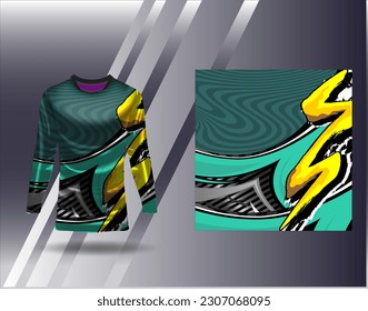 Sports jersey and tshirt template sports design for football racing gaming jersey vector