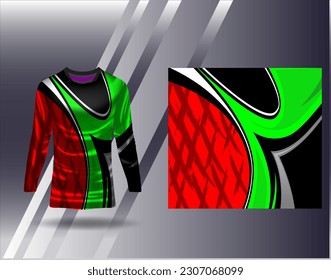 Sports jersey and tshirt template sports design for football racing gaming jersey vector