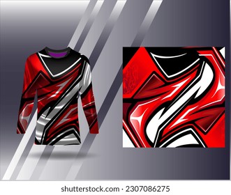 Sports jersey and tshirt template sports design for football racing gaming jersey vector