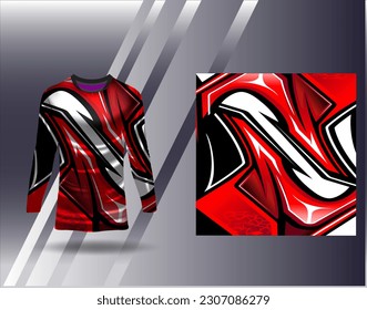 Sports jersey and tshirt template sports design for football racing gaming jersey vector