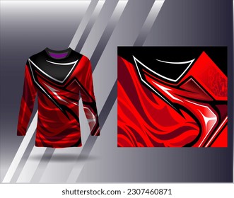 Sports jersey and tshirt template sports design for football racing gaming jersey vector