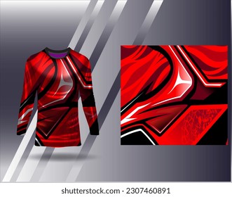 Sports jersey and tshirt template sports design for football racing gaming jersey vector