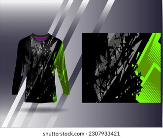 Sports jersey and tshirt template sports design for football racing gaming jersey vector