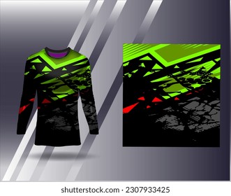 Sports jersey and tshirt template sports design for football racing gaming jersey vector