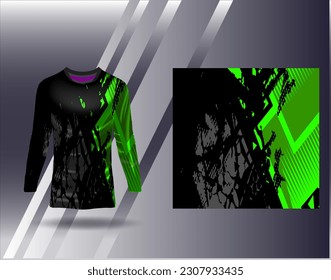 Sports jersey and tshirt template sports design for football racing gaming jersey vector