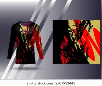Sports jersey and tshirt template sports design for football racing gaming jersey vector