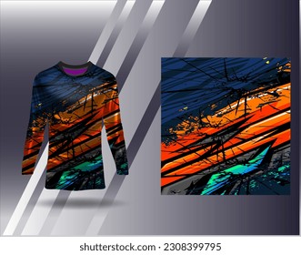Sports jersey and tshirt template sports design for football racing gaming jersey vector