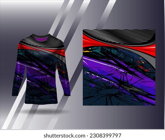 Sports jersey and tshirt template sports design for football racing gaming jersey vector