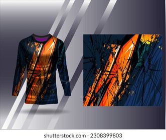 Sports jersey and tshirt template sports design for football racing gaming jersey vector