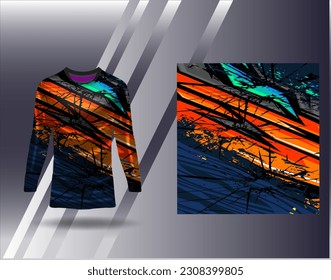 Sports jersey and tshirt template sports design for football racing gaming jersey vector