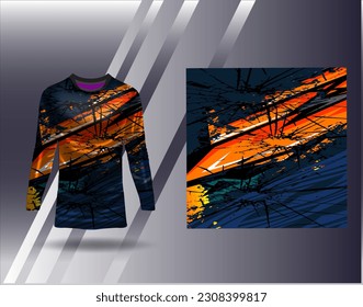 Sports jersey and tshirt template sports design for football racing gaming jersey vector