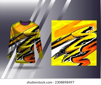 Sports jersey and tshirt template sports design for football racing gaming jersey vector