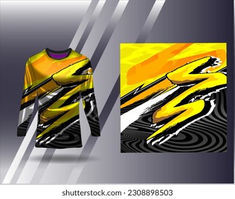 Sports jersey and tshirt template sports design for football racing gaming jersey vector