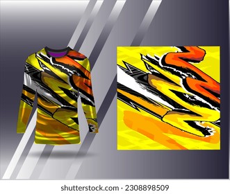 Sports jersey and tshirt template sports design for football racing gaming jersey vector