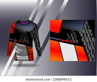 Sports jersey and tshirt template sports design for football racing gaming jersey vector